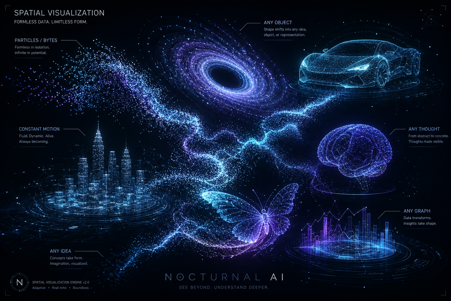 Nocturnal spatial visualization engine